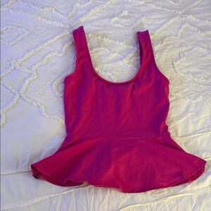 bebe Pink Peplum Top